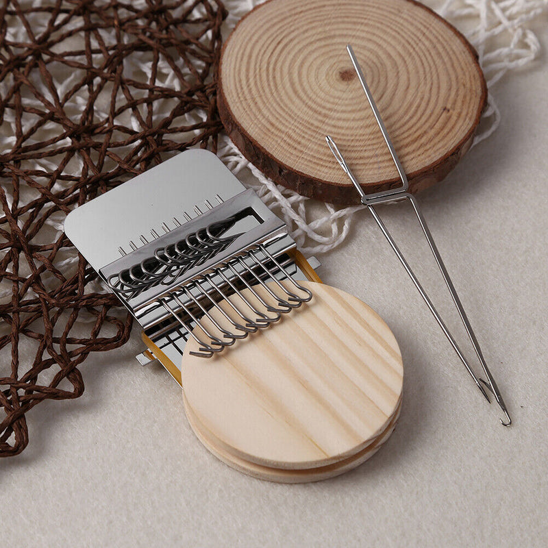 Wood Small Loom Mender Clothes Mending Weave Darning Machine (10 Needles) Newly