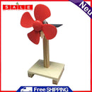 Domybest DIY Wood Rotating Solar Fan Experiments Mounting Intelligence Educational Spi