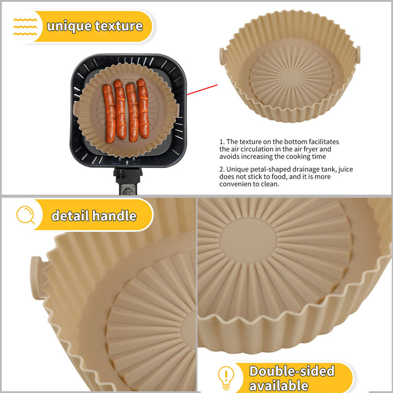 Air Fryer Silicone Pot - Replacement of Parchment Liner Paper (Yellow) Newly