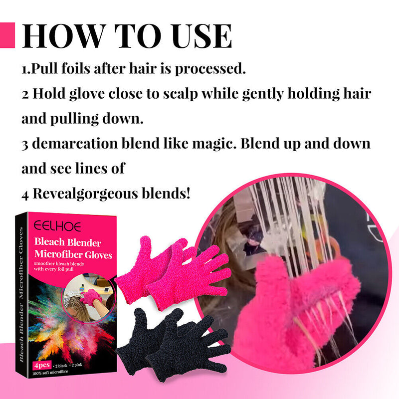 Home Microfiber Hair Dyed Gloves Durable Salons Hairdressing Tools Set Newly