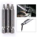 3pcs 50mm 1/4 Inch Metal Magnetic Square Head Screwdriver Bits Hand Tools