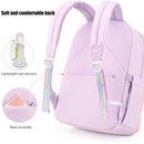 #A Backpack Hit Color Middle School Student Book Bag Casual Daypack with Pendant