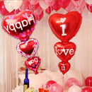 Decor Gifts String of Heart Aluminum Foil Balloon I LOVE YOU Valentine's Day