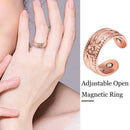 Flower Magnetic Rings Adjustable Open Ring Women Minimalist Health Energy Rings
