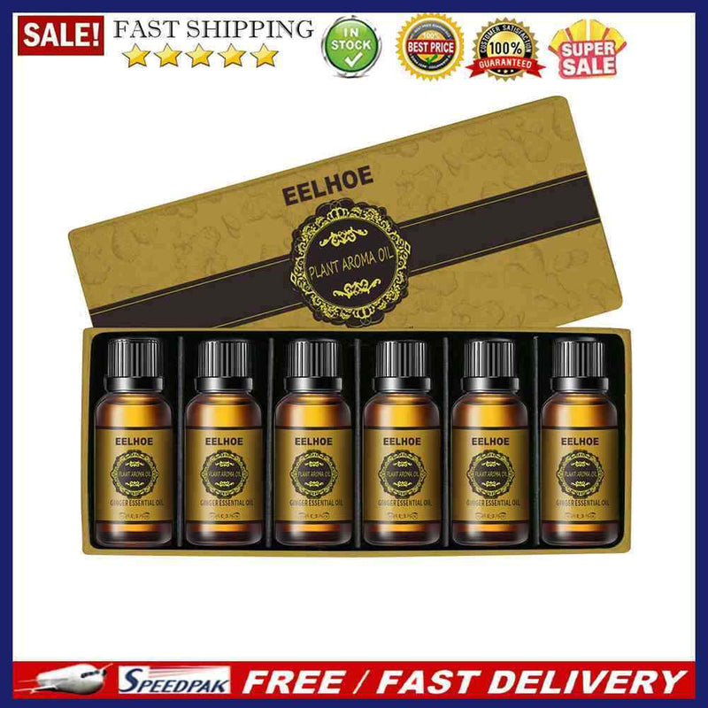 10ml massager Oil GINGER ESSENTIAL PLANT AROMA Belly Drainage (10ml6pcs)