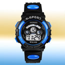 Multifunction Waterproof Boy Sports Electronic Children Watches (Blue)