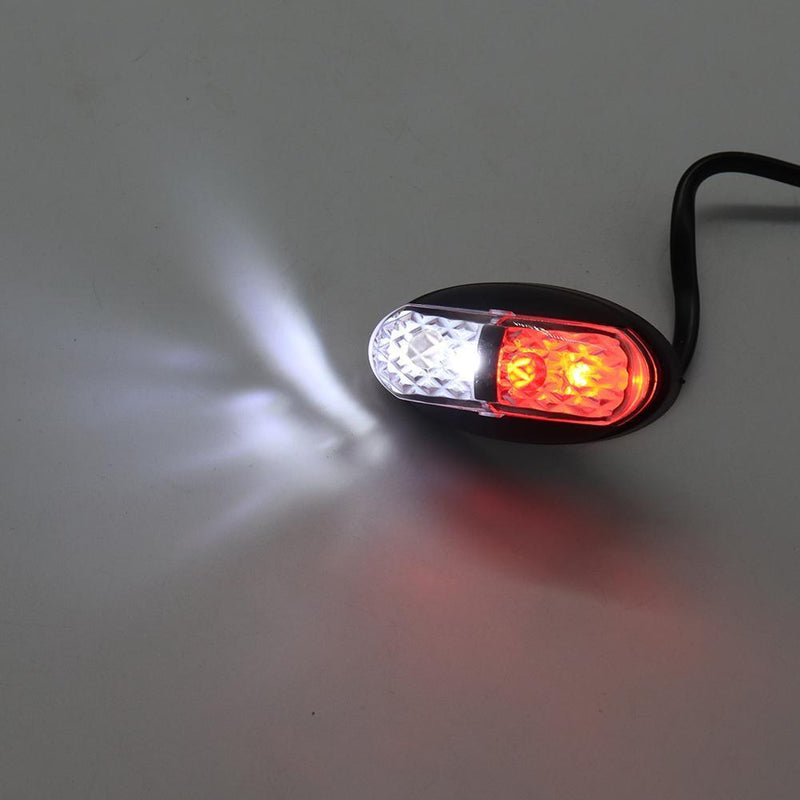 Red+White LED Side Marker Light Clearance Lamp for Truck Trailer Caravan Newly