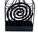 Birdcage Mosquito Repellent Incense Holder Wrought Iron Burner Rack (Black)