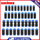 40pcs 6/8/10/12mm Pneumatic Air Line Fittings Plastic Straight Gas Quick Connect