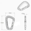 5PCS Outdoor Camping Hiking Snap Buckle Hook D-Ring Clip KeyChain Carabiner
