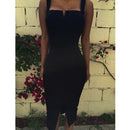 Sexy Women Bodycon Sleeveless Summer Evening Party Pencil Dress Black XL