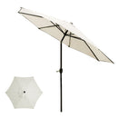 Sunshade Umbrella Cover Outdoor Garden UV Sun Cloth (White 3 meter 6 bone) Newly