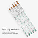Crystal Handle Nail Painting Pen Carving Brushes Nail Art Brush Crystal Handle