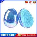 Round Shape Hair Comb Egg Sequin Anti-Static Massage Styling Brush (Blue)