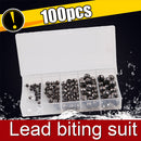 100pcs/Box Open Bite  Fishing Clip Bite Round Plumb Fish Tackle Gear Newly