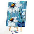 Painting By Numbers DIY Floral Canvas Hand Painted Oil Drawing Wall Picture