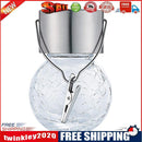 LED Solar Lamp Cracked Glass Ball Hanging Light Waterproof Garden Decor (A)