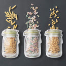 10pcs Reusable Mason Jar Nuts Candy Snacks Sealed Bags Fresh Food Storage Bag