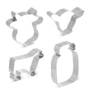 Baking Cow Head Shaped Milk Bottle Shaped Cookie Cutter Cow Cookie Cutter Set