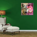 5D Diamond Painting Rose Wolf Full Round Rhinestone DIY Home Decoration Gif