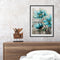 Blue Flower Painting Printed Living Room Decoration Wall Hanging Art Home Decor