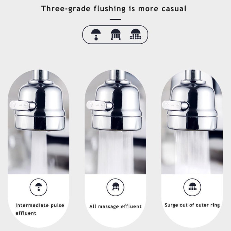 Rotatable Tap Aerator Sink Shower Faucet Bubbler (Short 2-piece Shower) Newly