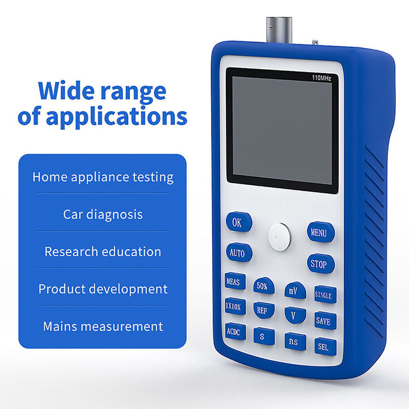 110MHz Bandwidth Digital Oscilloscope 500M Sampling Rate 3000mAh Meter Set Newly