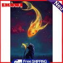 5D Diamond Painting Craft Embroidery DIY Lucky Fish Cross Stitch Needlework Set