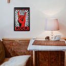 Metal Sign Tin Sign Rock Hand Living Room Door Club Garage Wall Decor Plate