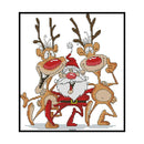 Partial Cross Stitch 14CT Santa and Reindeer Counted DIY Xmas Embroidery Newly