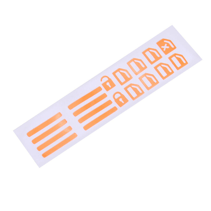 Luminous Car Door Window Lift Button Stickers Decals Car Styling (Orange) Newly