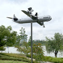 Aircraft Modeling Metal Windmill Garden Sculpture Home Decors for Yard Garden
