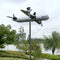 Aircraft Modeling Metal Windmill Garden Sculpture Home Decors for Yard Garden