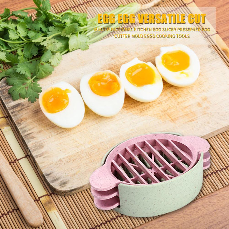 Multifunction Kitchen Egg Slicer Chopper Preserved Egg Cutter Mold (Green)