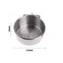 Anti-turnover Bird Cup Stainless Steel Food Feeder Bowl Hanging Pet Supplie