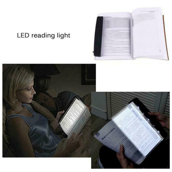 Creative LED Book Light Reading Night Flat Plate Portable Panel CarTravel O6G1