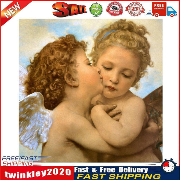 5D DIY Full Round Drill Diamond Painting Angel Kiss Mosaic Rhinestone Draw Newly
