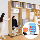 Household Transport Heavy Furniture Mover Wheeled Rollers Bar Set (Blue)