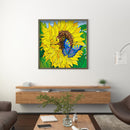 Diamond Painting Partial Special Drill Sunflower butterfly Picture of Rhin