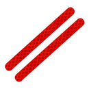2x Car Reflector Stickers Rearview Mirror Reflective Warning Tape (Red) Newly