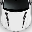 Vinyl Car Stickers Racing Sports Stripe Hood Engine Cover Decals (Black) Newly