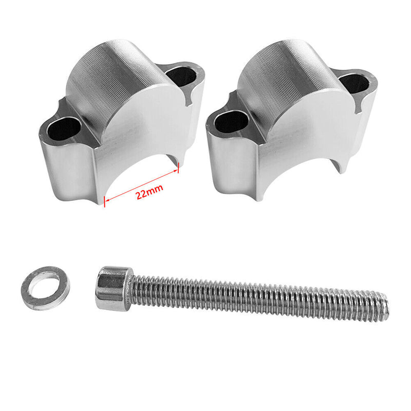 CNC Aluminum Motorcycle Handlebar Riser Kit for 7/8 inch 22mm Handlebars Newly