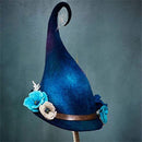 Halloween Party Felt Witch Hat Adjustable Party Witch Hat Prop (Blue) Newly
