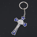 Split  Kruzifix   SchlÃ¼sselring Holy Cross Key Fob ReligiÃ¶ses Katholisches
