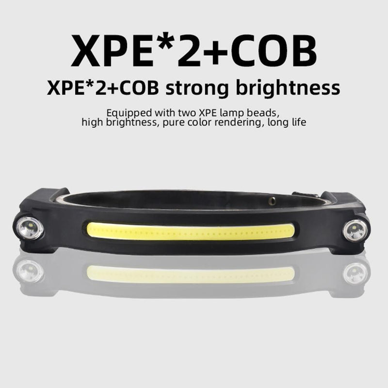 XPE COB LED Headlamp Wave Induction 400LM Waterproof Safety Work Headlight