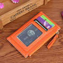 Korean Solid Color Wallet Female Mini Zipper Purse Card Holder Multi-slot Clutch