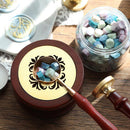 Wax Seal Furnace Wooden Frame Metal Pot Beads Sticks Melting Warmer Tool Newly