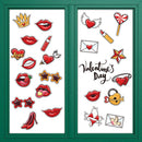 PVC Decals Glass Window Door Valentine Day Removable Love Lipstick Gift Stickers
