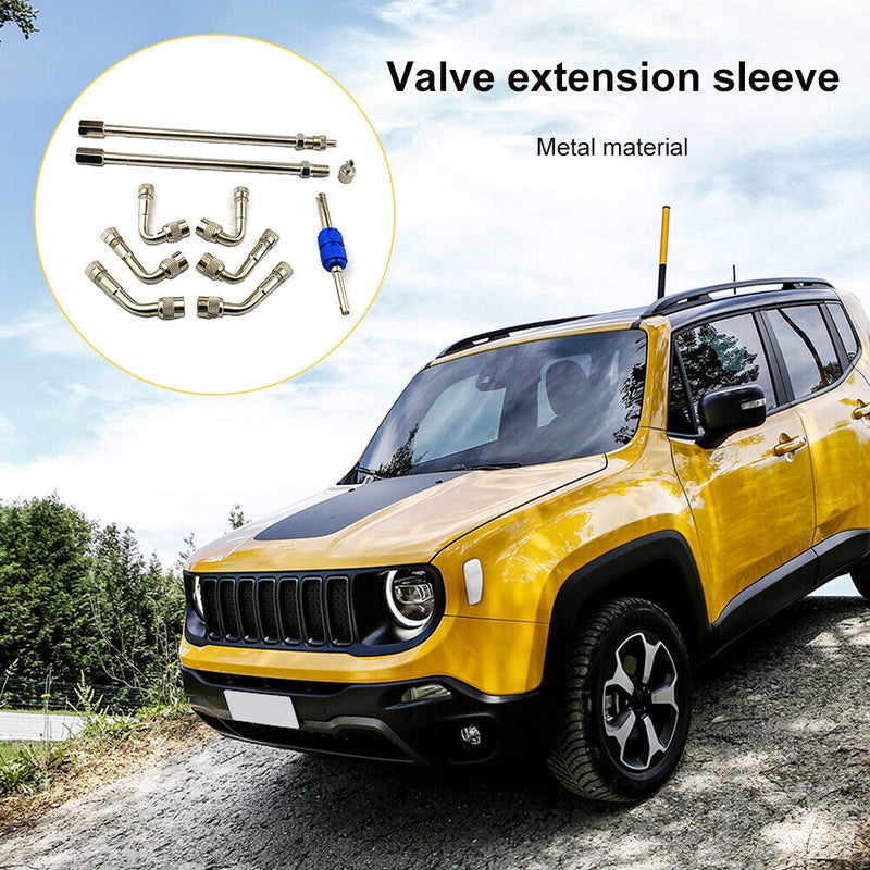 45 90 135 Degree Angle Bent Valve Adaptor Set Motorcycle Accessories Metal Newly