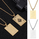 K Couple A Red Peach Ladies Poker Pendant Titanium Steel Card Necklace Spades